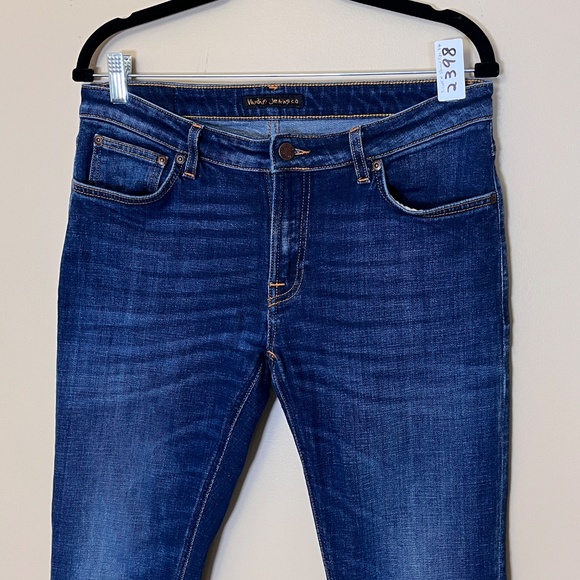 Nudie Skinny Lin Tight Stretch Jeans - Men's Size 34*33 - Blue - Picture 2 of 13